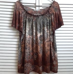 Brown Bohemian Blouse